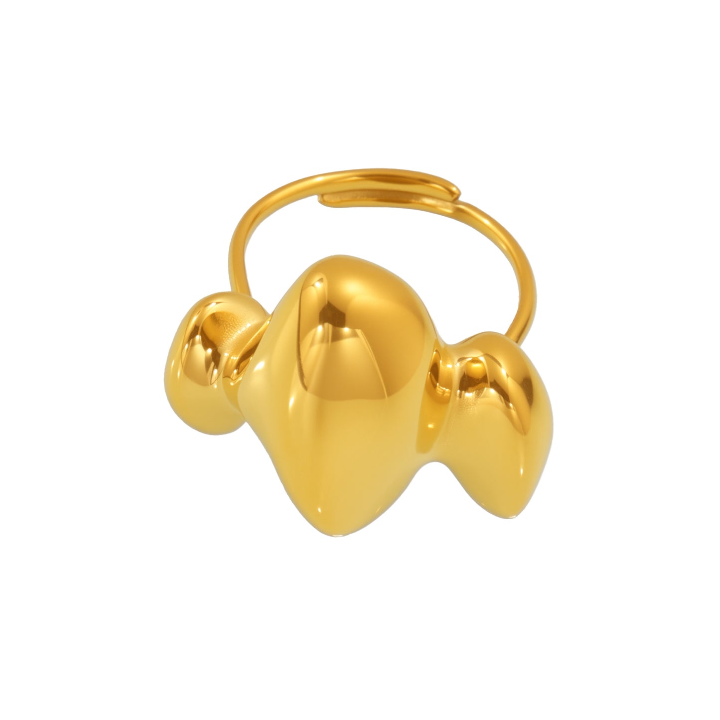 Planderful Unisex Open Index Geometric Color Ring 18K Gold