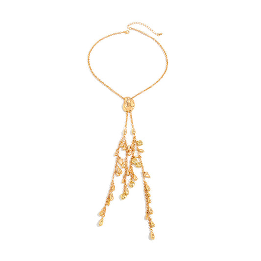 Heart & Teardrop Y-Shaped Pendant Necklace