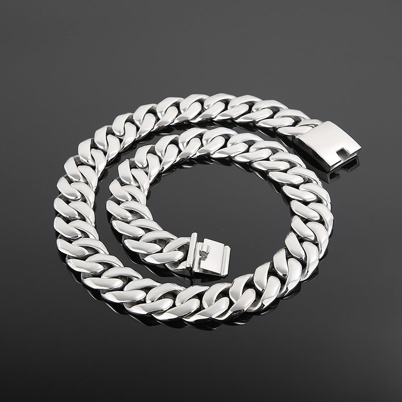Thick And Wide Casting Twist Chain Stainless Steel Creative Men's Thick And Necklace