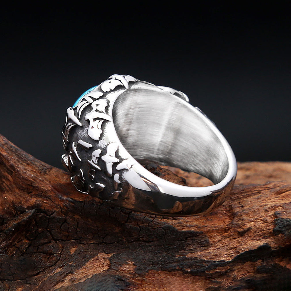 Mens Ring Titanium Steel Personalized Dark Bat Eye Ring For Men Planderful Everyday Genie