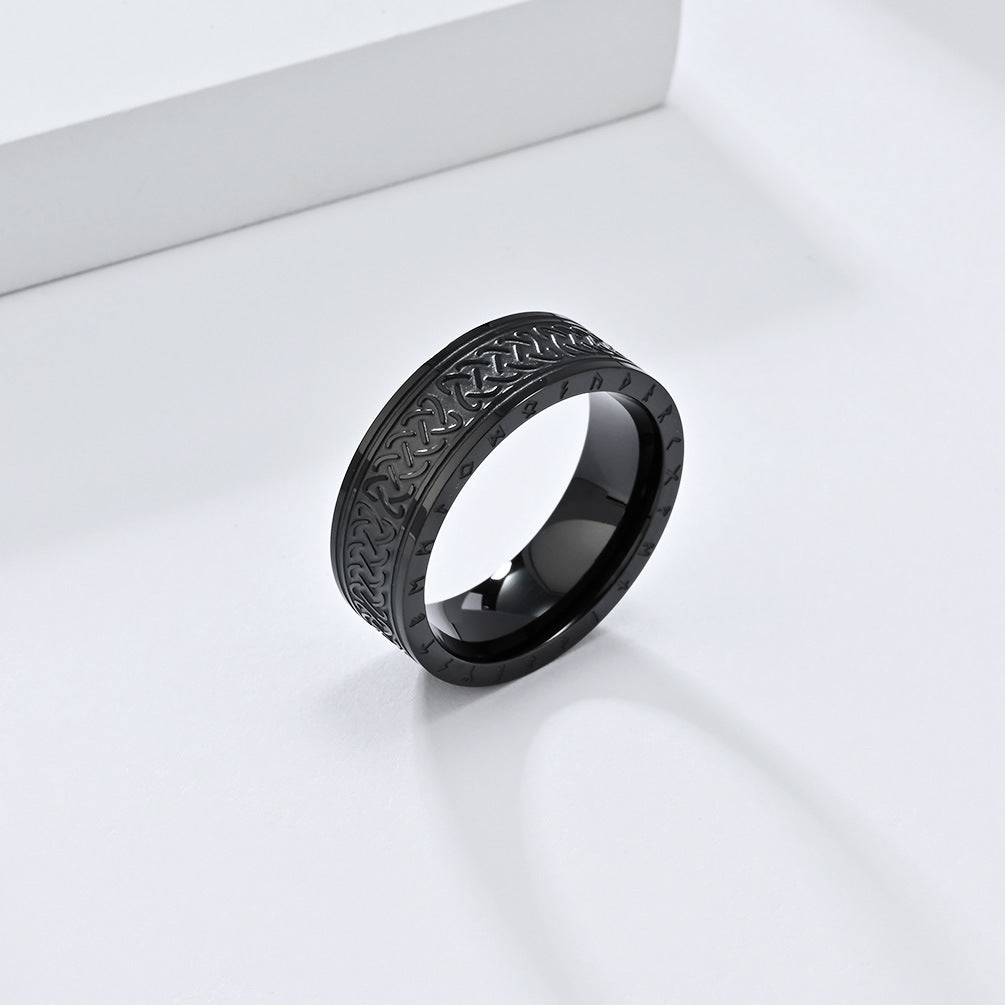 Steel Ring – Vintage Nordic Viking Celtic Knot