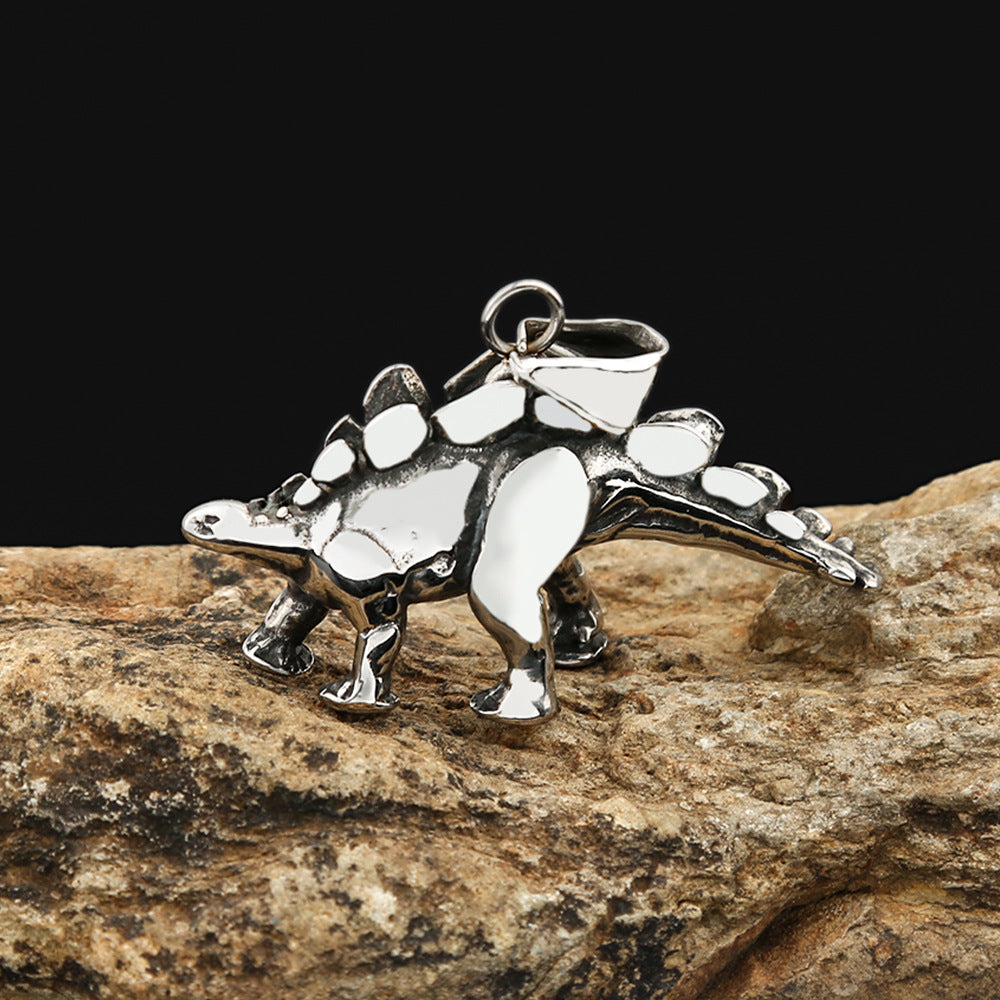 New Fashion Titanium Steel Dinosaur Pendant Necklace for Men