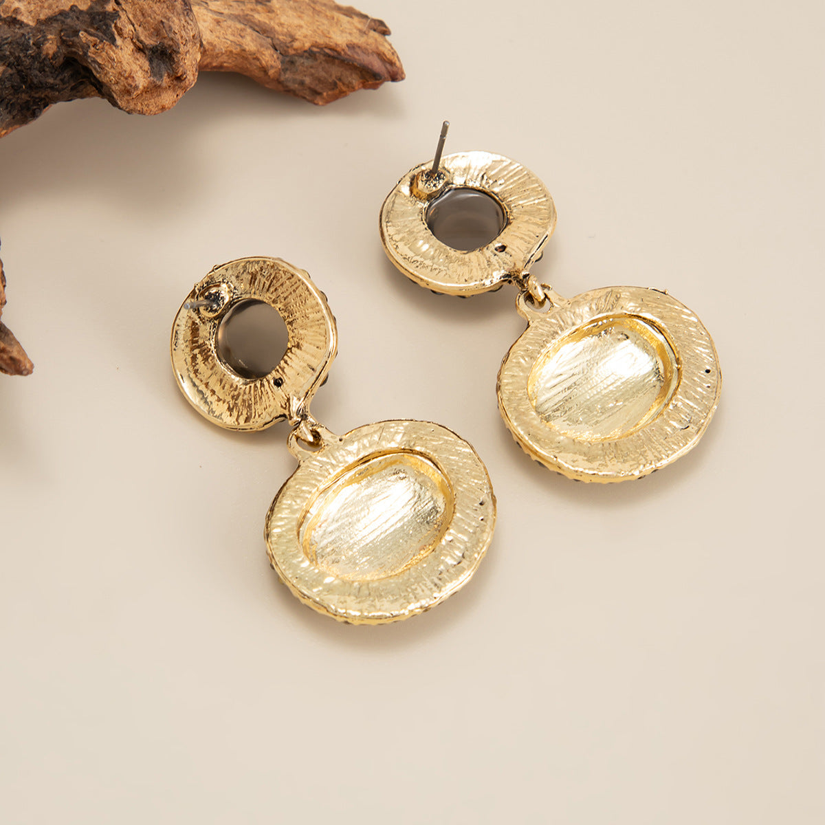 Planderful Vienna Verve Geometric Zircon Stud Earrings With Inlaid Zircon For Vintage Lovers
