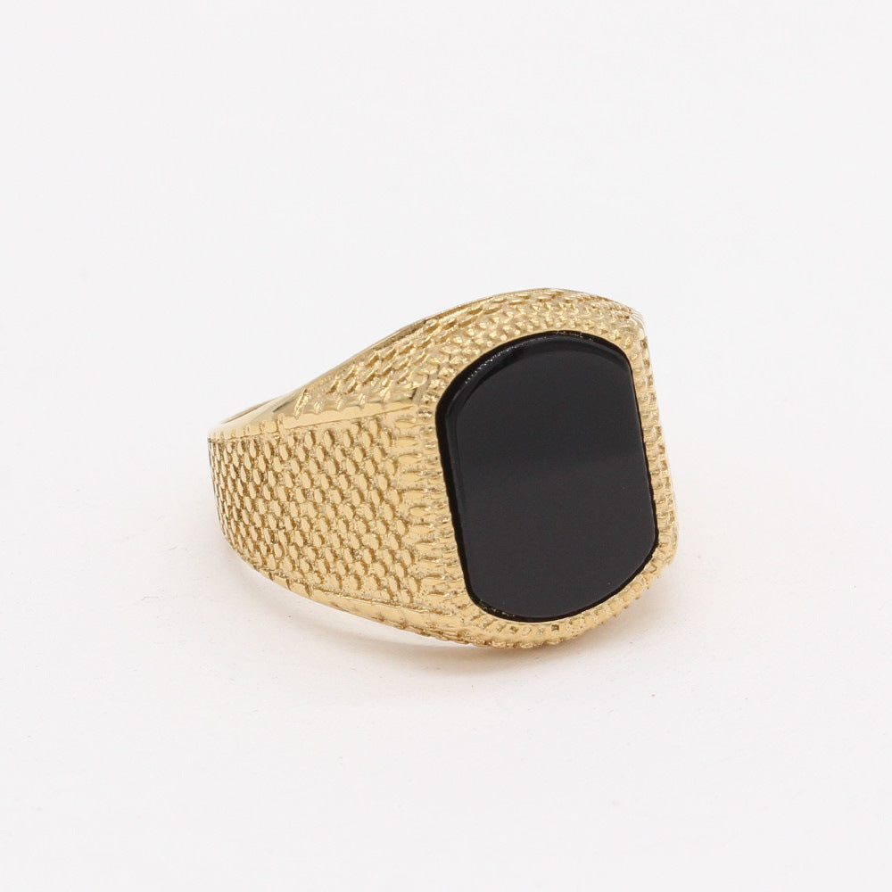 Titanium Steel Ring Unisex Protection Motif For Men And Women By Planderful Everyday Genie