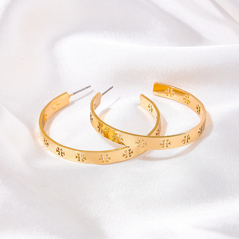 Luxurious Vienna Verve Metal Flower Earrings