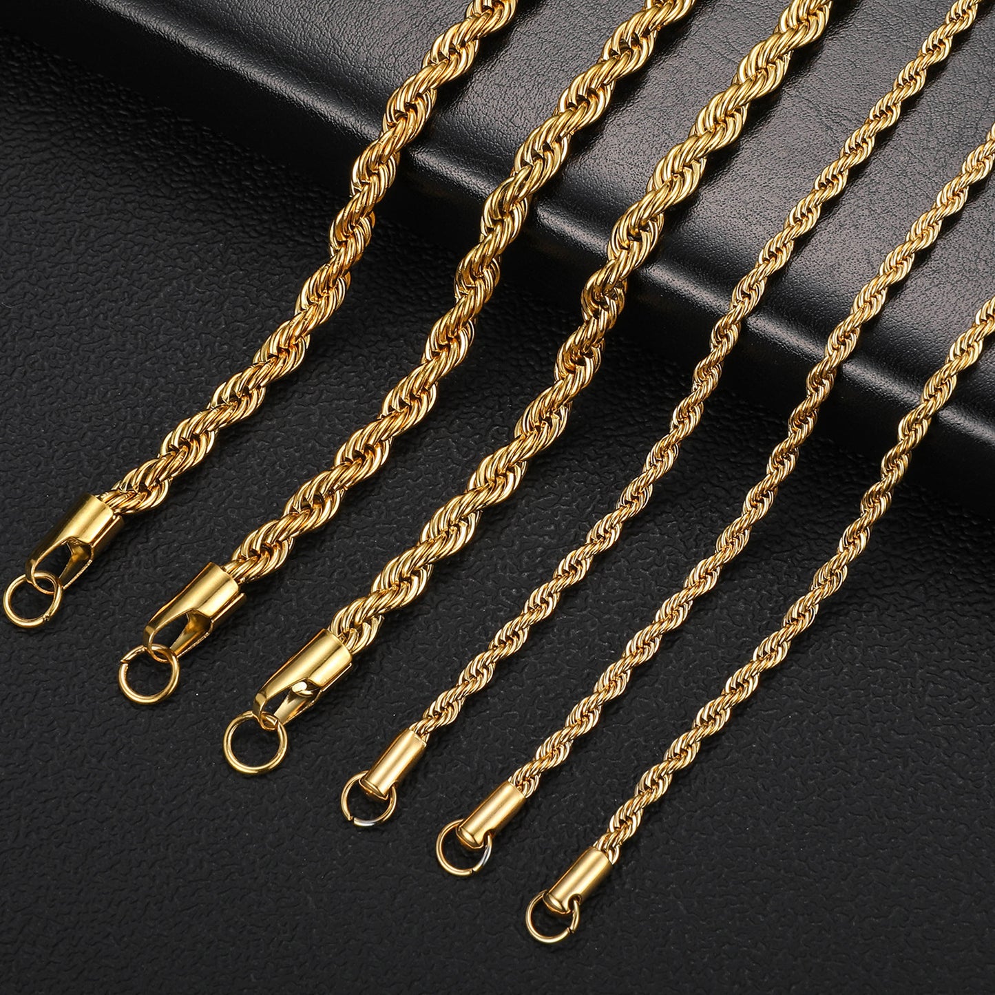 Planderful Jewelry Everyday Genie Steel Necklace For Men With 18K Gold Twist Pendant