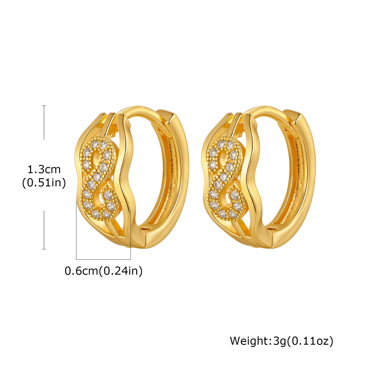 Zircon Floral Earrings