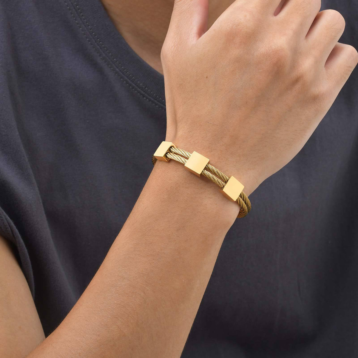 Adjustable Stainless Steel Bracelet for Men