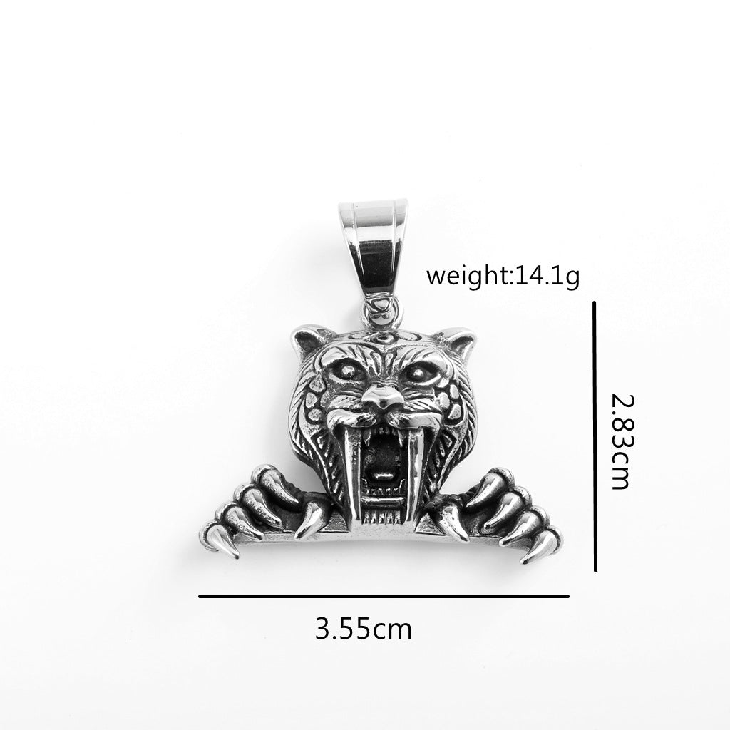 Vintage Stainless Steel Pendant Necklace