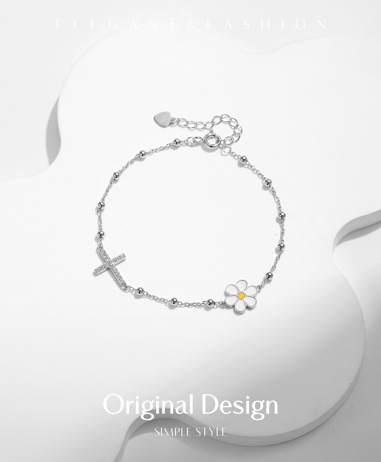 Planderful Everyday Genie Bracelet – Elegant Sterling Silver with Zircon Accents