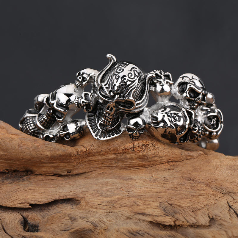 Skull Titanium Steel Men's Bracelet