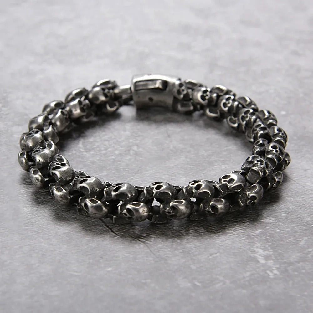 Vintage Skull Stainless Steel Men's Bracelet