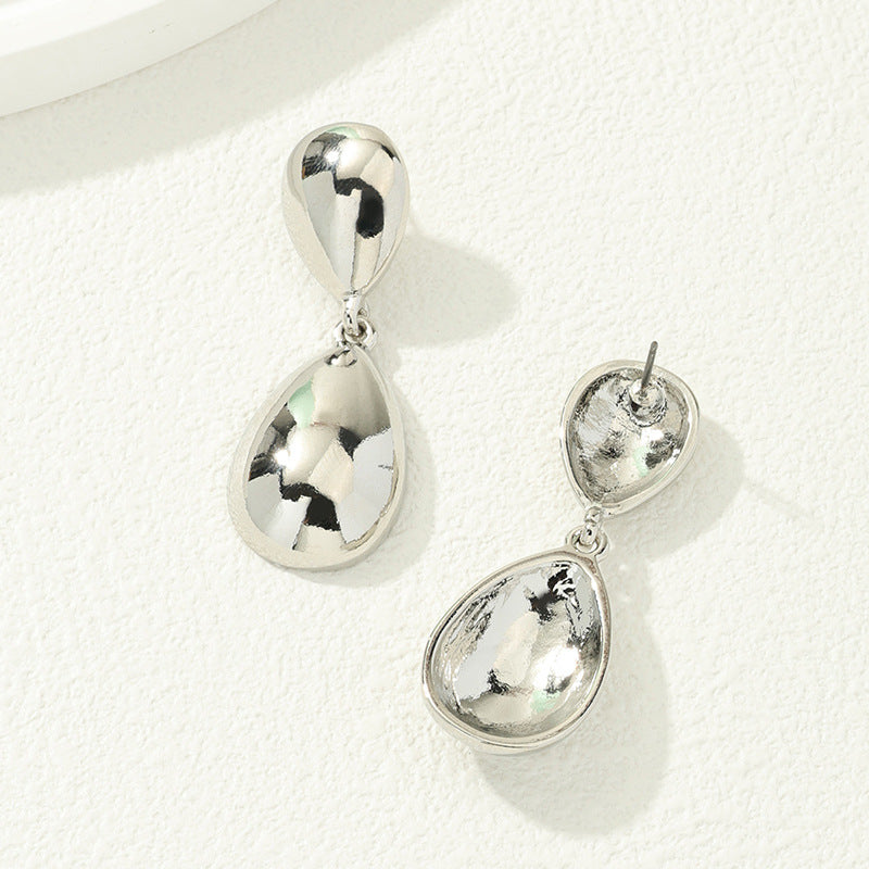 Retro Glossy Water Drop Earrings - Vienna Verve Collection