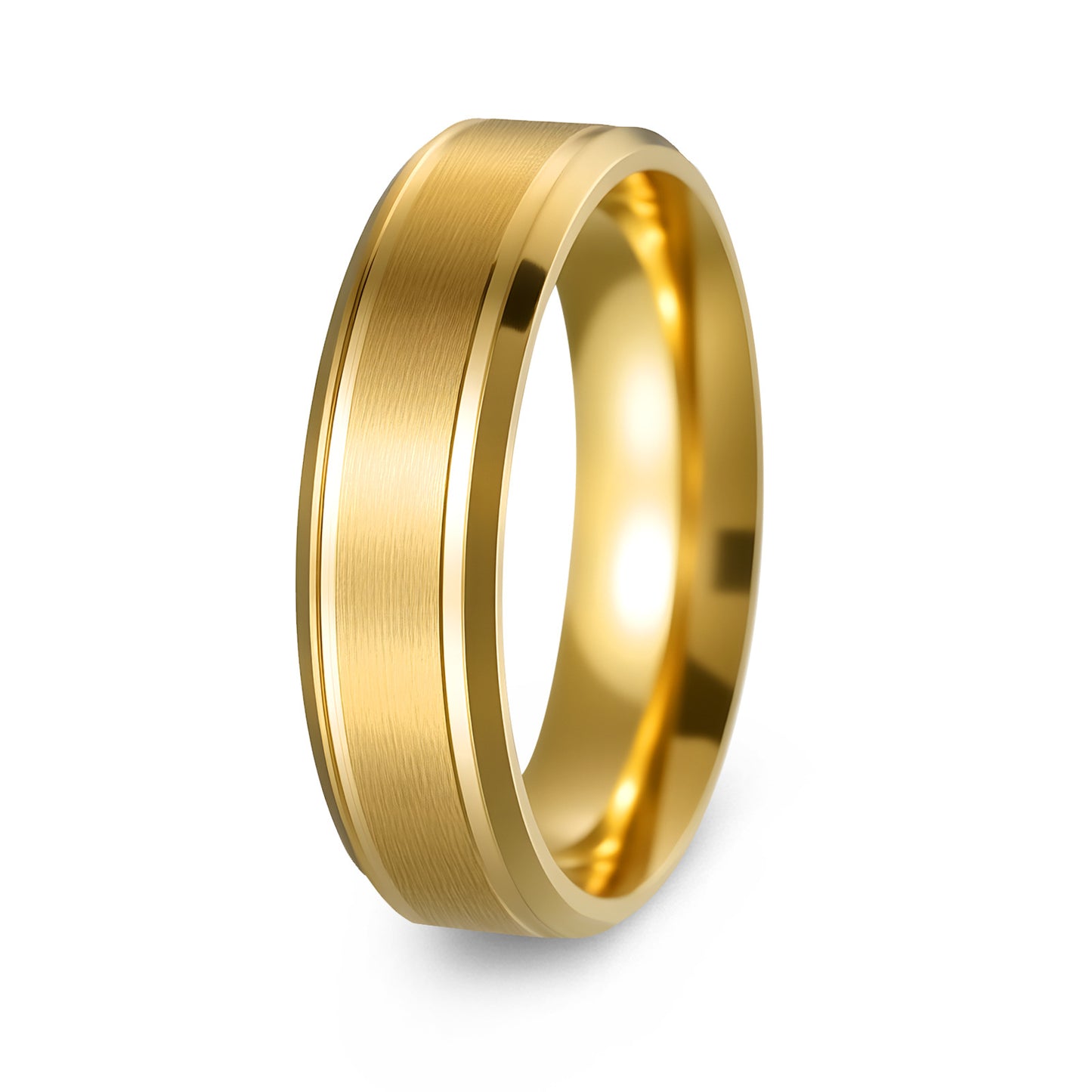 Planderful Everyday Genie Stainless Steel Ring 8 6mm Wide Minimalist Double Bevel For Men With Unisex Protection