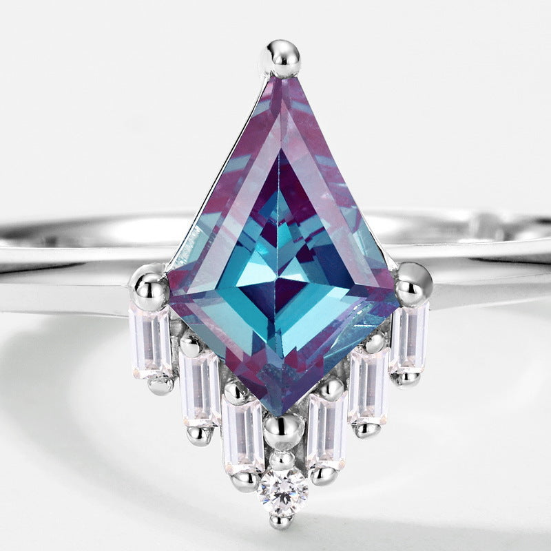 Planderful Jewelry Alexandrite Ring Sterling Silver