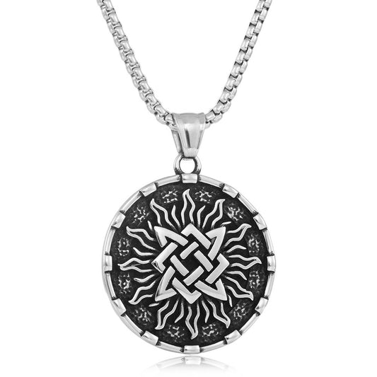 European And American Stainless Steel Viking Triangle Pendant