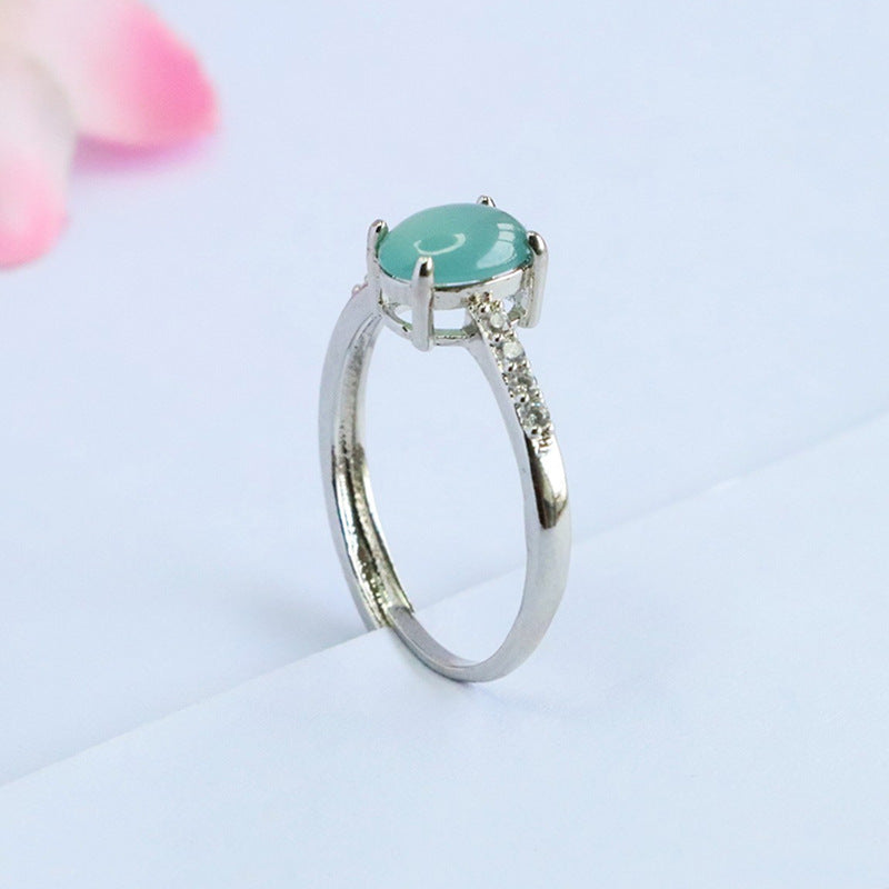 Blue Water Jadeite Starry Ring