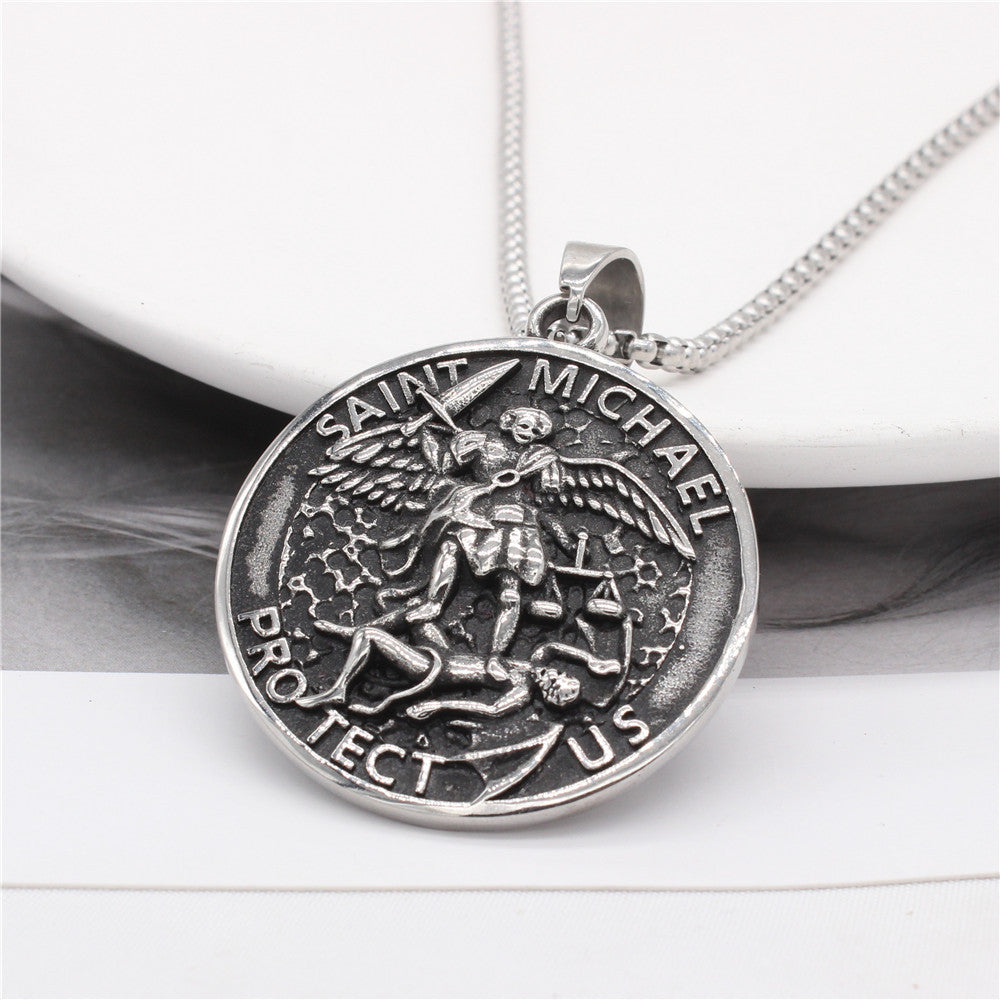 Greek Mythology Pendant Premium Titanium Steel Unisex Necklace By Planderful For Men And Women