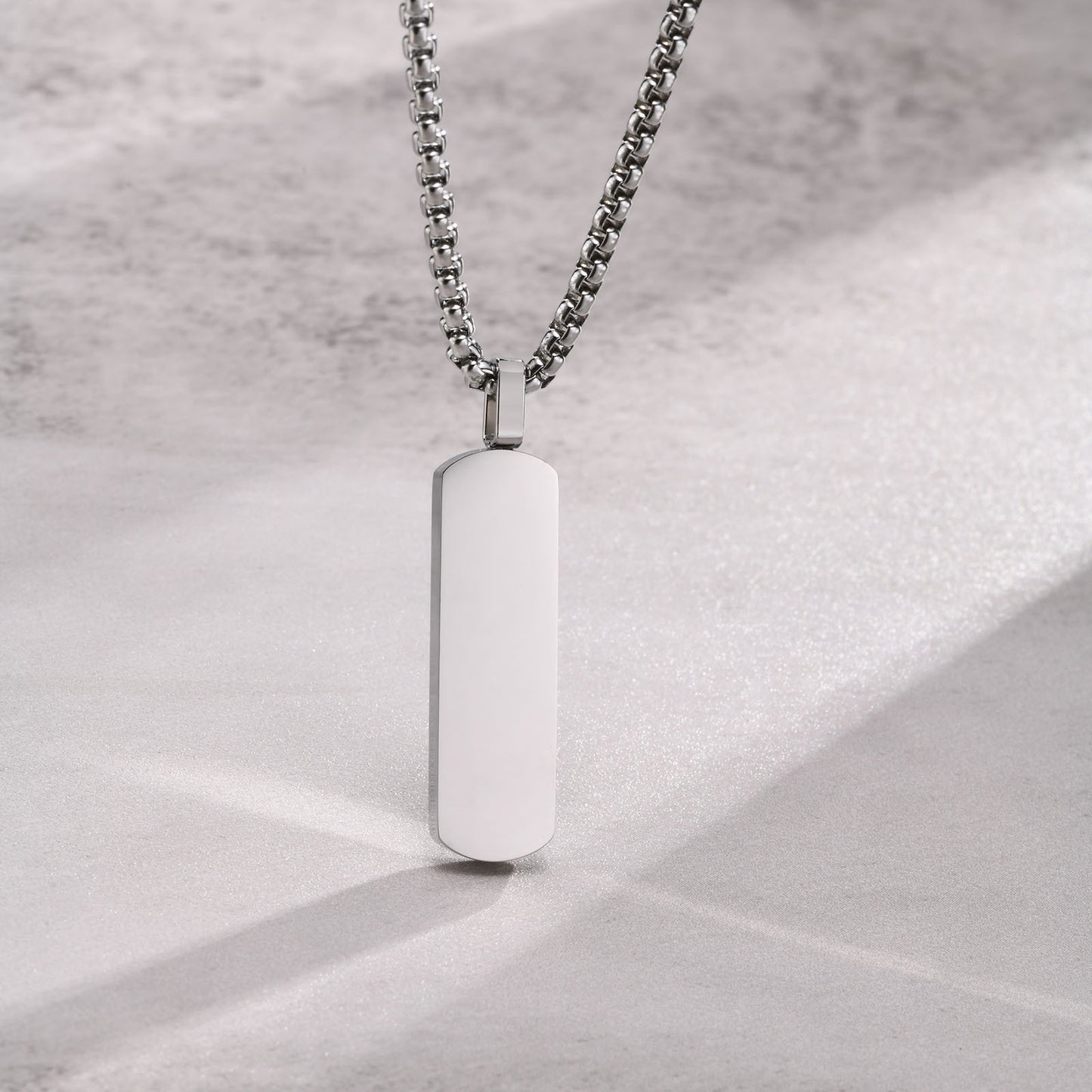 Stainless Steel Men's Pendant Simple Trendy Hip Hop Necklace