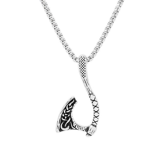 Nordic Hot Sale Axe Titanium Steel Men's Pendant Necklace