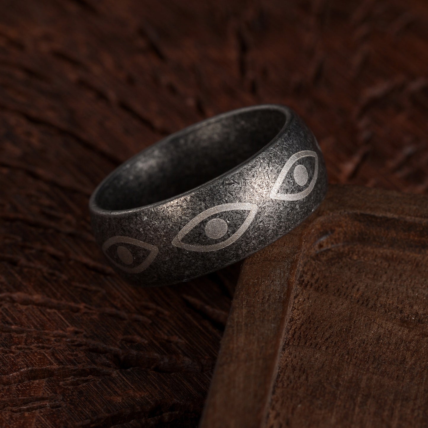 Planderful Devils Eye Ring Steel Unisex Protection Jewelry Mens Retro Style Everyday Genie