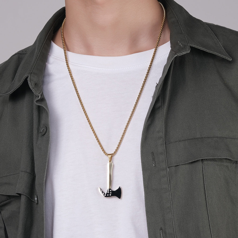 Amazon Supply Stainless Steel Personalized Axe Pendant for Men