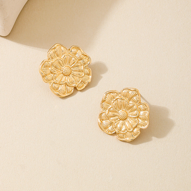 Planderful Vienna Verve Earrings – Elegant Multi-Layer Flower Design