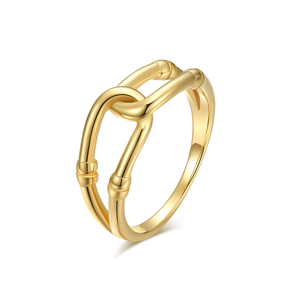 European And American Style Hollow Women's Titanium Steel Ring