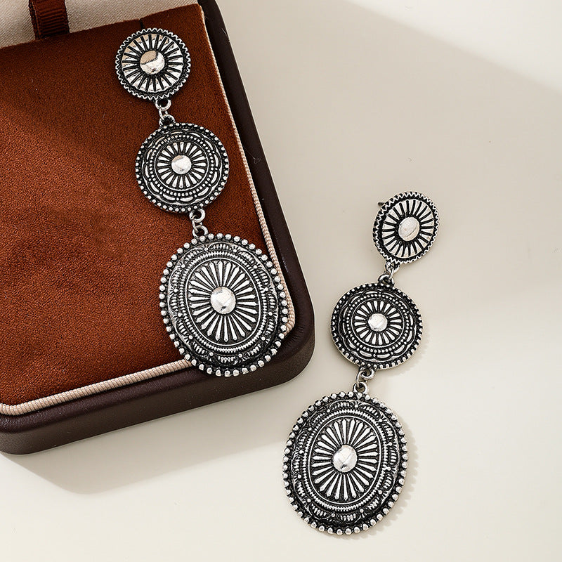 Planderful Vienna Verve Earrings – Bohemian Ethnic Metal Design