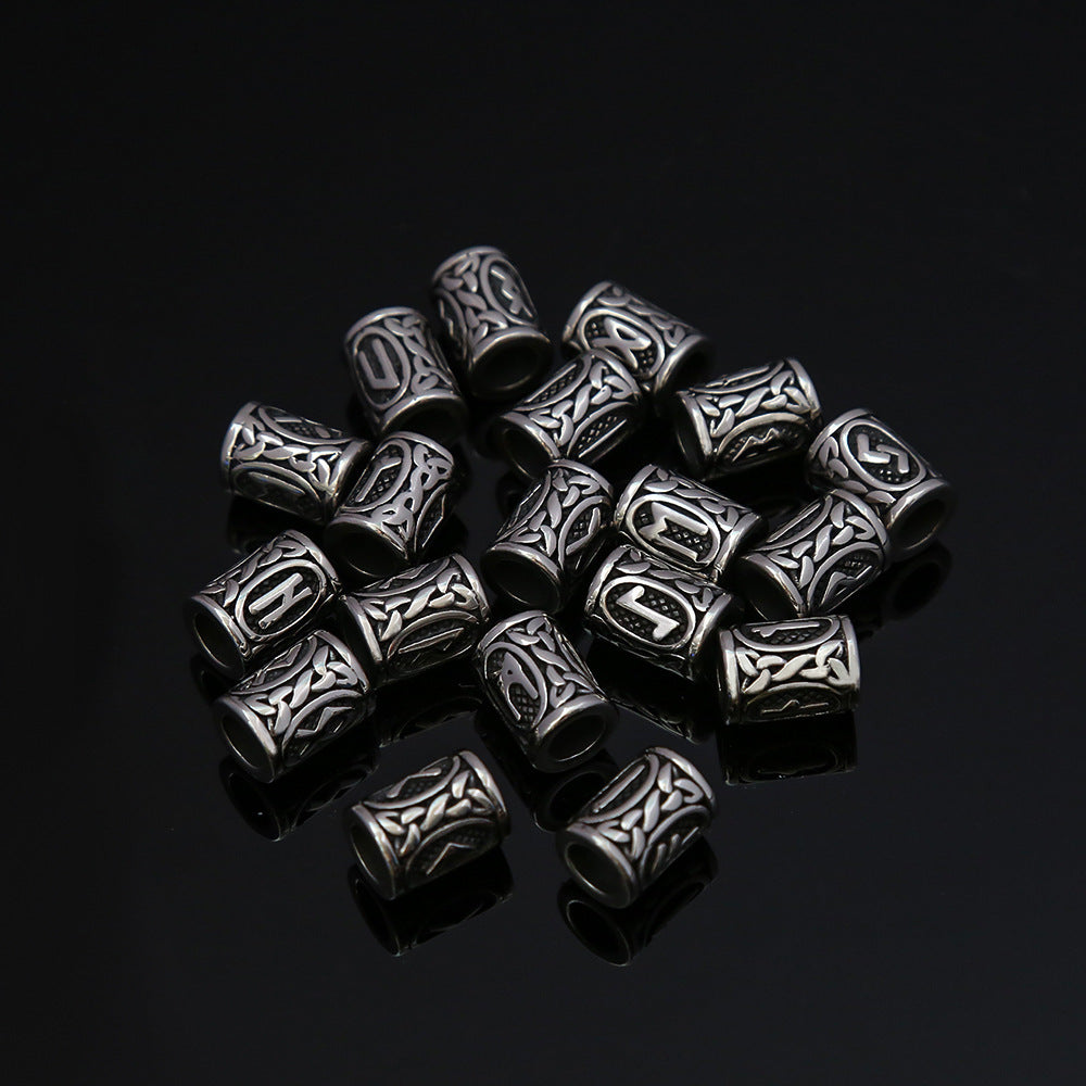 New Retro Stainless Steel Beads Viking Luhn Accessories Wholesale for Men