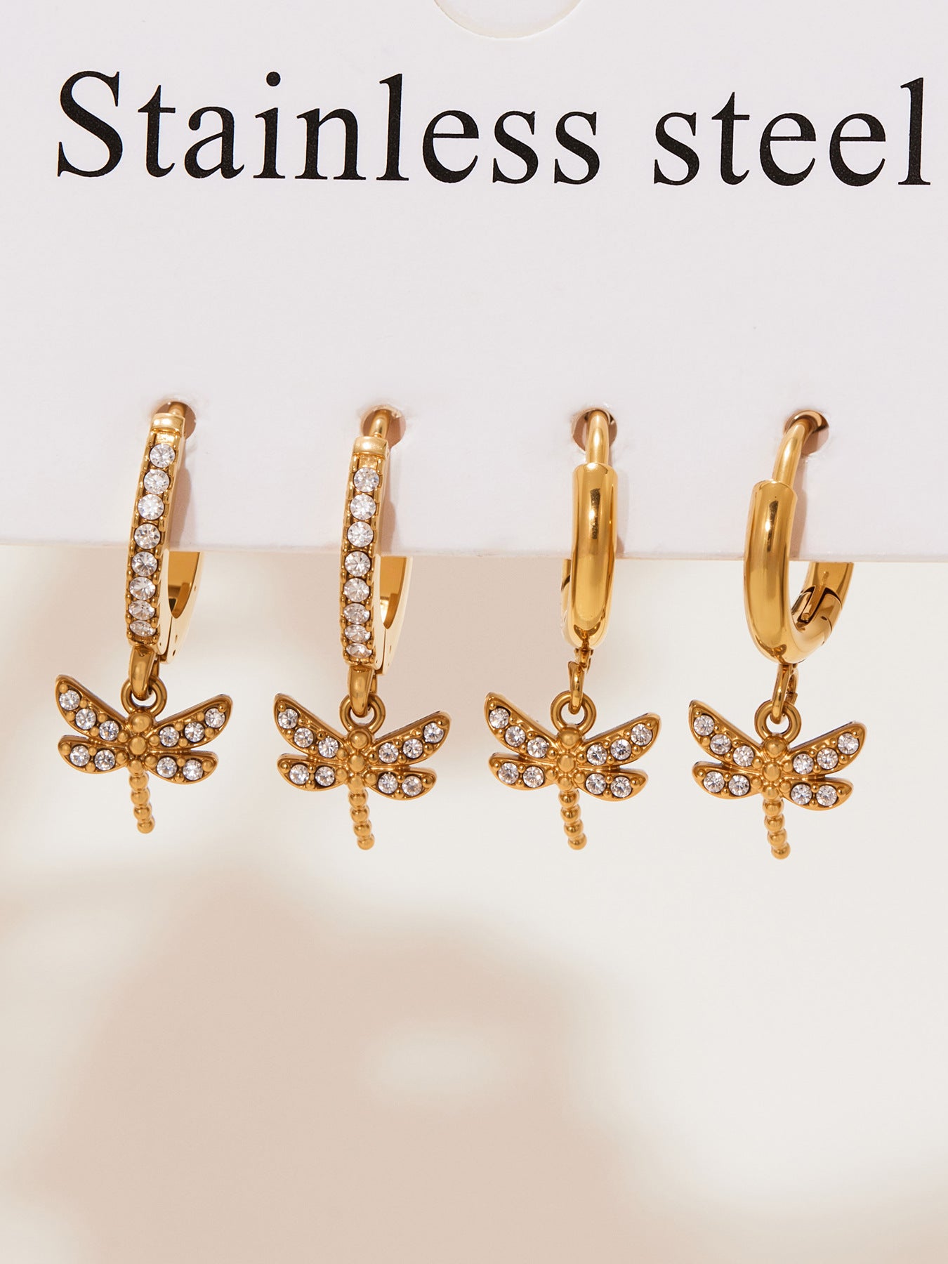 Planderful Zircon Dragonfly Earrings For Daily Wear Chic