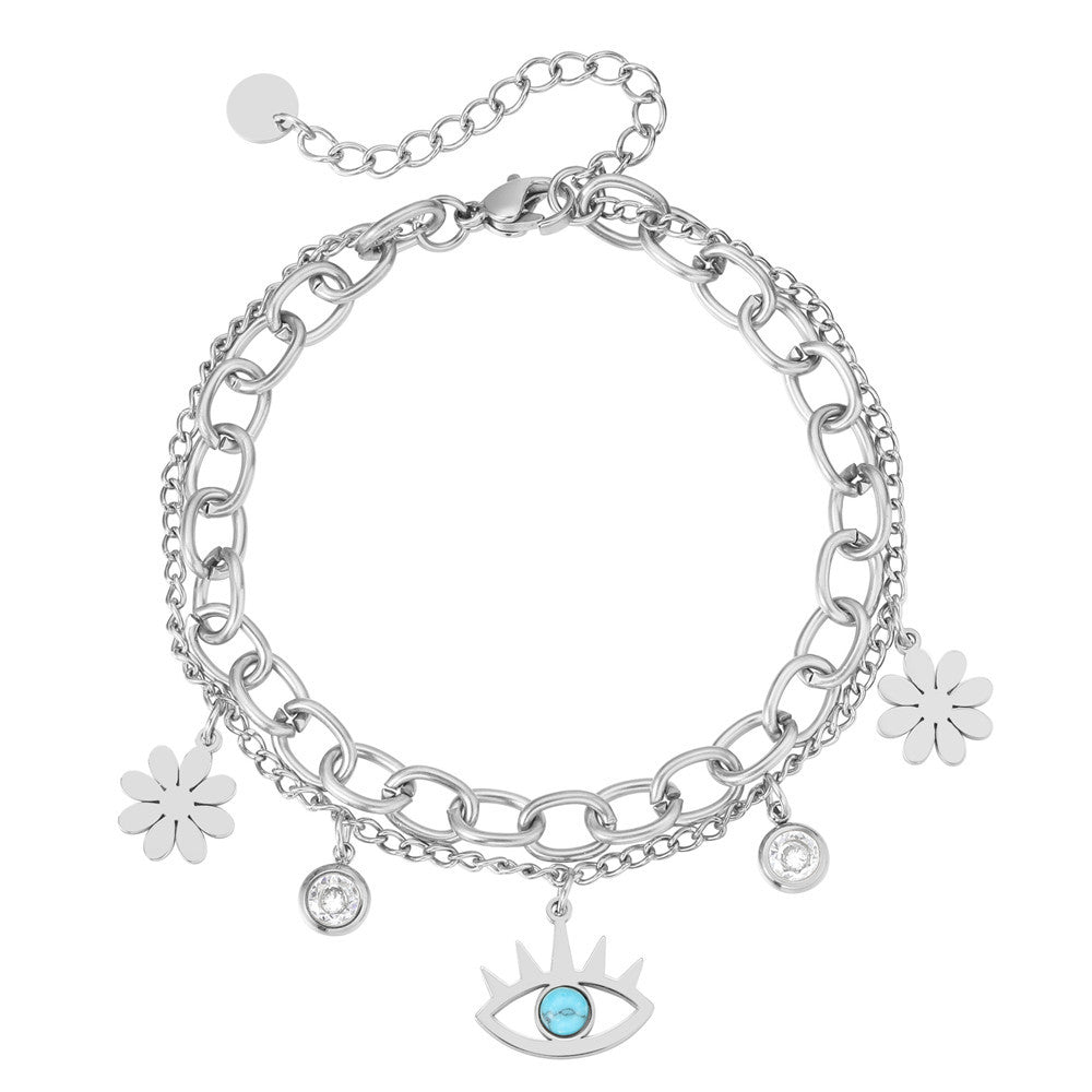 Planderful Titanium Steel Cuban Bracelet For Women Premium Fashion Statement Jewelry Everyday Wear