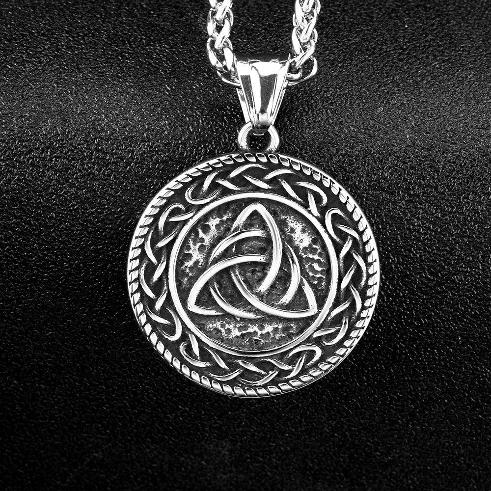 European And American Retro Men's Jewelry Stainless Steel Pendant Personalized Celtic Knot Necklace