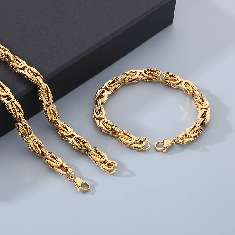 Planderful V-Byzantine Gear Bracelet For Men Titanium Steel