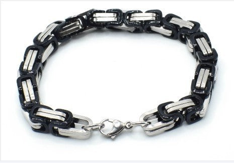 Square Byzantine Gold Foreign Stainless Steel Bracelet for Men