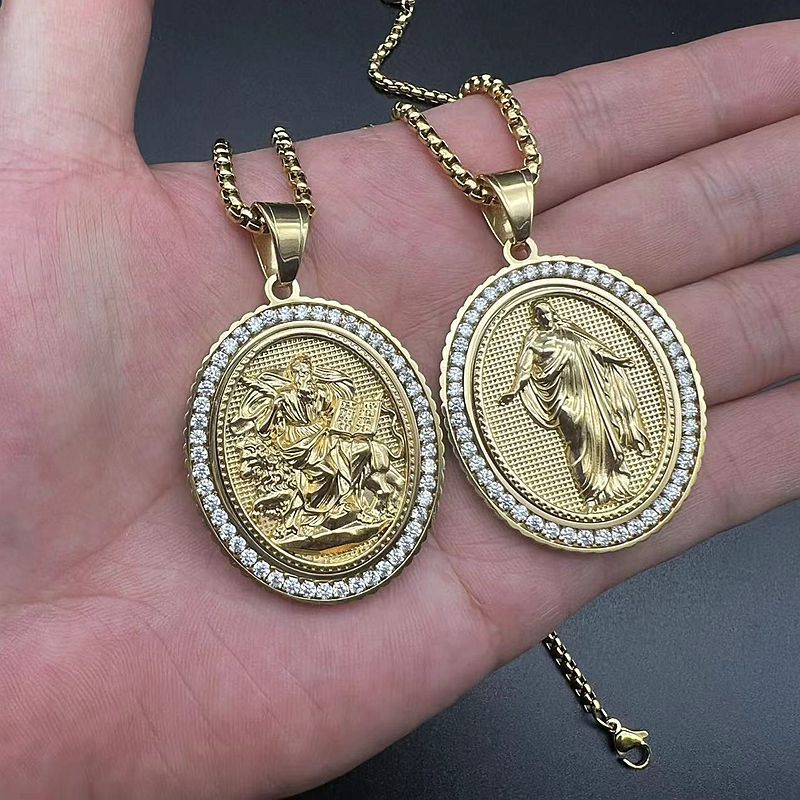 Zircon Necklace - Statement Hip Hop Religious Figure