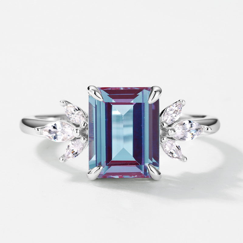 Planderful Jewelry Alexandrite Ring In Sterling Silver Everyday Genie Collection Elegant Ring For Daily Wear