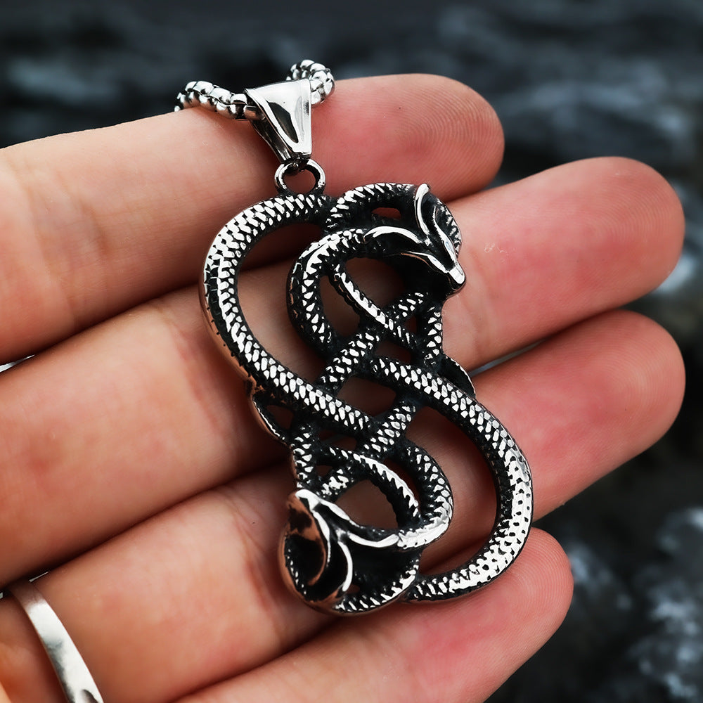 European And American Retro Stainless Steel Men's Pendant Necklace