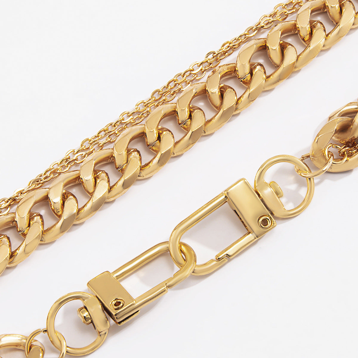Punk Mixed-Chain Fringe Necklace Collection