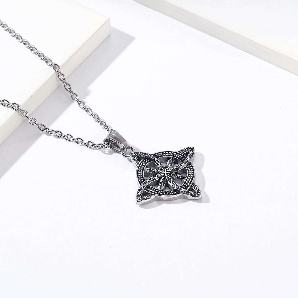 Planderful Nordic Celtic Eternal Loop Knot Necklace Durable Steel Pendant For Nordic Culture Lovers Gift