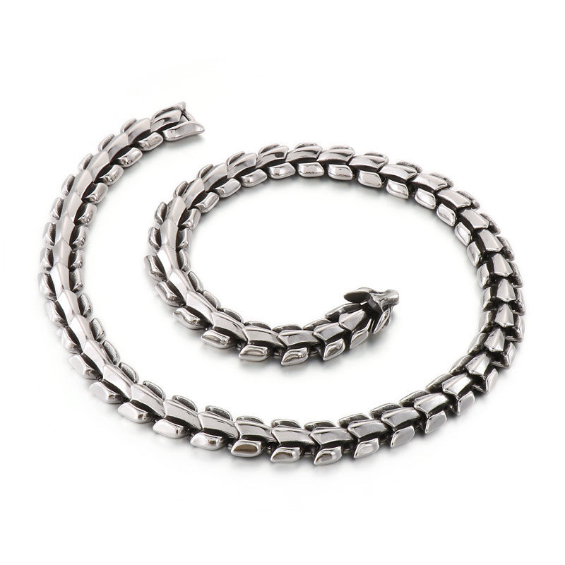 Men's Punk Style Titanium Steel Necklace - European and American Fashion Statement