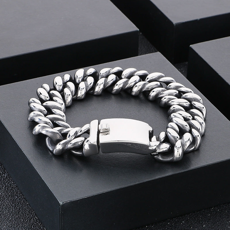 Planderful Dragon Beard Buckle Bracelet Cuban Chain Men