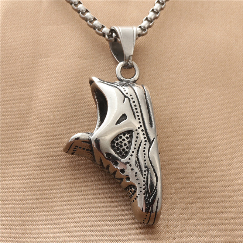 Personalized Punk Titanium Steel Sports Pendant Necklace for Men - Retro Trendy Fitness Jewelry