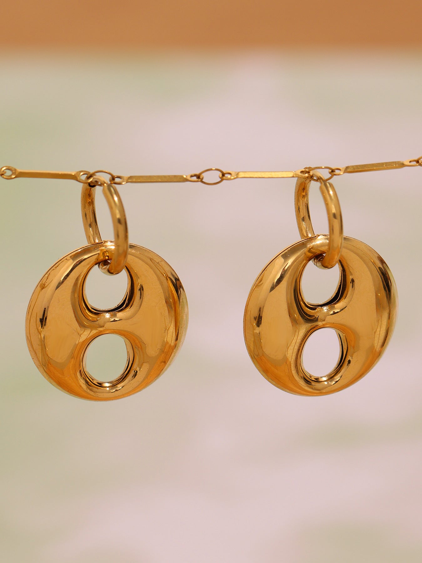 Planderful Coffee Bean Earrings For Women Gold Plated