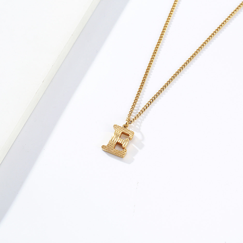 Planderful Everyday Genie Gold Plated Letter Surname Pendant For Couples Unisex Premium Magazine Style Jewelry
