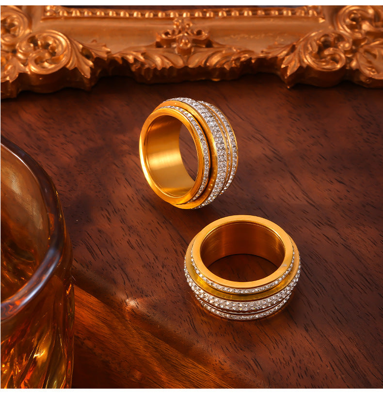 Gypsy Glow Pearl Titanium Steel Ring