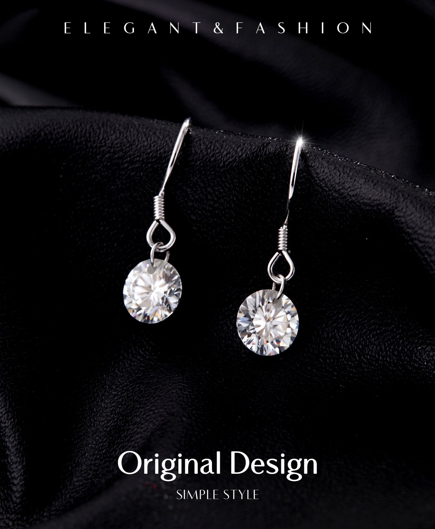 Planderful Moissanite Sparkling Earrings – Elegant 1.0 Carat Design in Sterling Silver