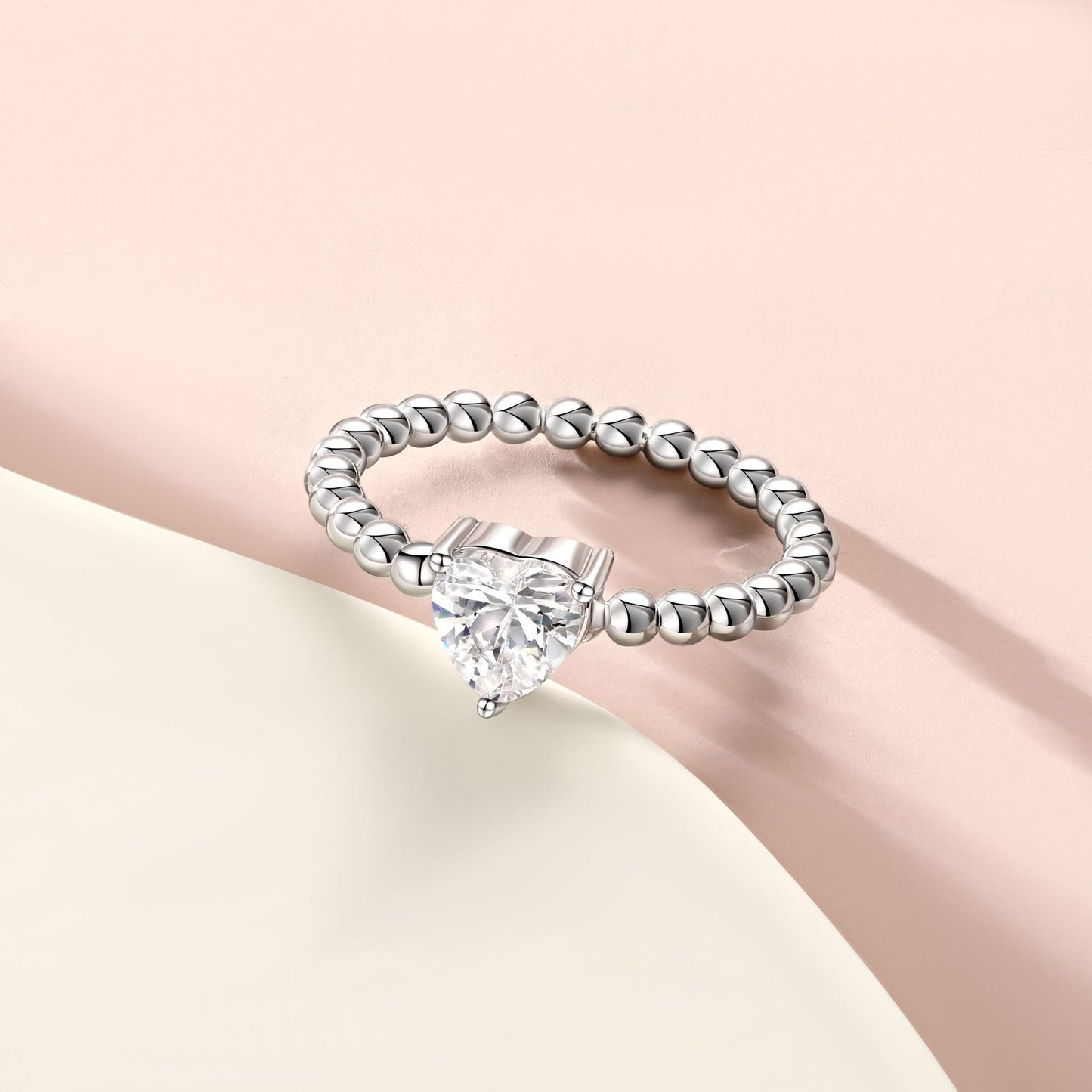 Cross-Border S925 Sterling Silver Zircon Love Ring Women