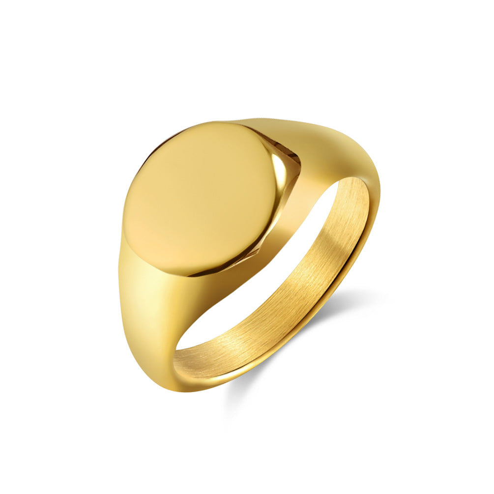 Cold And Smooth Titanium Steel Ring For Men And Women