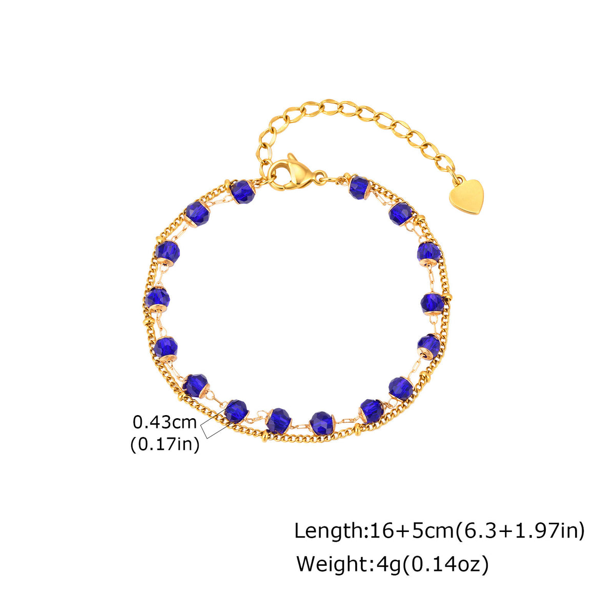 Beaded Chain Jewelry Collection – Bracelet, Anklet & Necklace